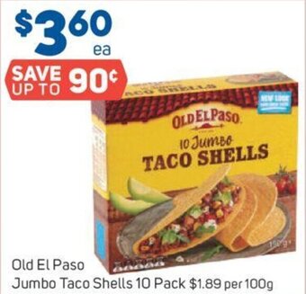 Old El Paso Jumbo Taco Shells 10 Pack