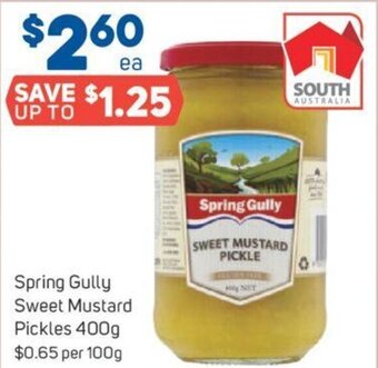 Spring Gully Sweet Mustard Pickles 400g