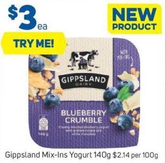 Foodland Gippsland Mix-Ins Yoghurt 140g offer