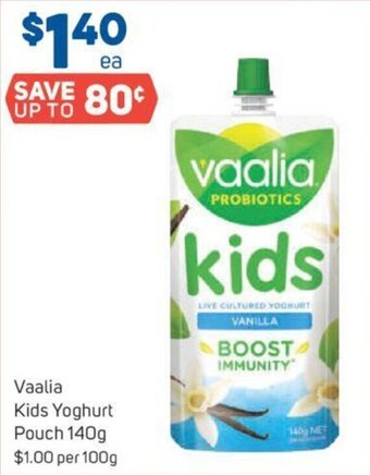 Foodland Vaalia Kids Yoghurt Pouch 140g offer