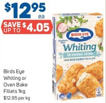 Foodland Birds Eye Whiting or Oven Bake Fillets 1kg offer