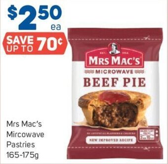 Foodland Mrs Mac's Microwave Pastries 165-175g offer