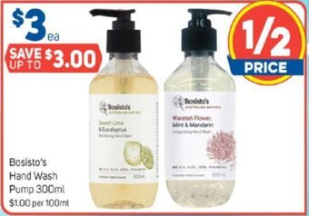 Foodland Bosisto's Hand Wash Pump 300ml offer