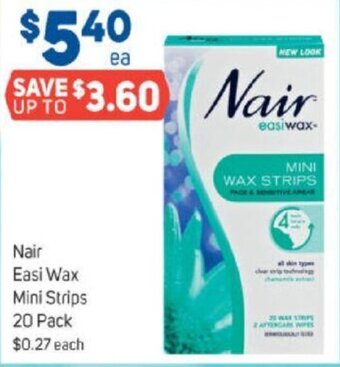 Foodland Nair Easi Wax Mini Strips 20 Pack offer