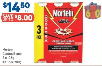 Foodland Mortein Control Bomb 3x125g offer