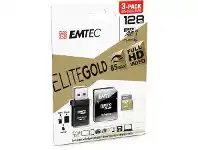 BIG W Emtec 3-Pack Micro SD Card with Adaptor 128GB Gold offer