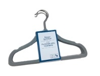 BIG W House & Home Kids Flocked Coat Hangers 5 Pack - Grey offer