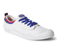 Volley Men's Canvas Lace-Up Shoes - White/ Blue - Sizes 6-12