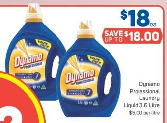 Foodland Dynamo Professional Laundry Liquid 3.6 Litre offer