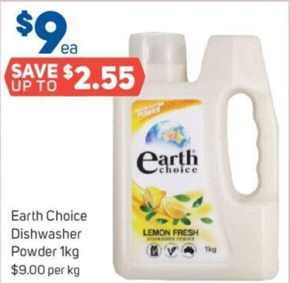 Earth Choice Dishwasher Powder 1Kg offer at Foodland