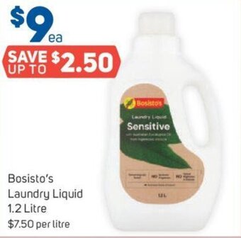 Foodland Bosisto's Laundry Liquid 1.2 Litre offer