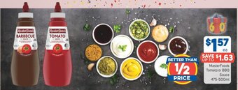 Foodland MasterFoods Tomato or BBQ Sauce 475-500ml offer