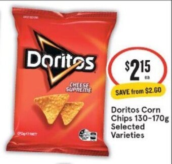 IGA Doritos Corn Chips 130-170g offer