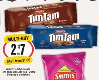 IGA Arnott's Chocolate Tim Tam Biscuits 165-200g offer