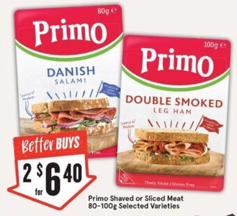 IGA Primo Shaved or Sliced Meat 80-100g offer