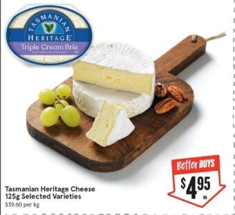 IGA Tasmanian Heritage Cheese 125g offer