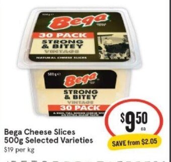 IGA Bega Cheese Slices 500g offer