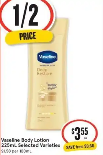 IGA Vaseline Body Lotion 225ml offer