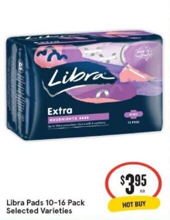 IGA Libra Pads 10-16 Pack offer