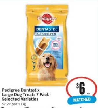 IGA Pedigree Dentastix Large Dog Treats 7 Pack offer