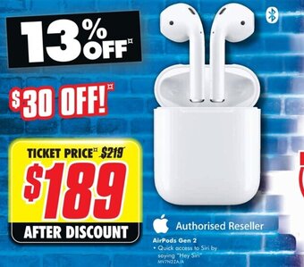 The Good Guys Airpods Gen 2 offer