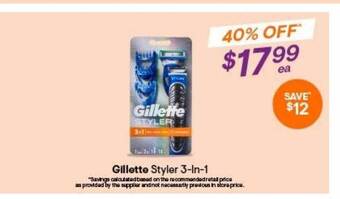 Discount Drug Stores Gillette styler 3-in-1 offer