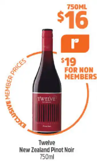 Twelve New Zealand Pinot Noir 750ml