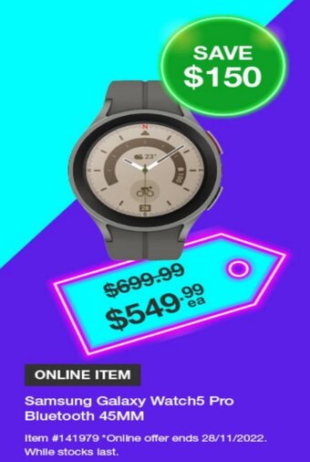 Costco Samsung Galaxy Watch5 Pro Bluetooth 45mm offer