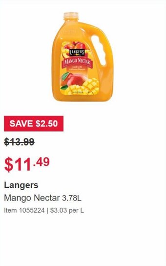 Langers Mango Nectar 3.78L