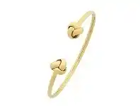 Bevilles Jewellery 9ct Yellow Gold Silver Infused Love Knot Cuff Bangle offer
