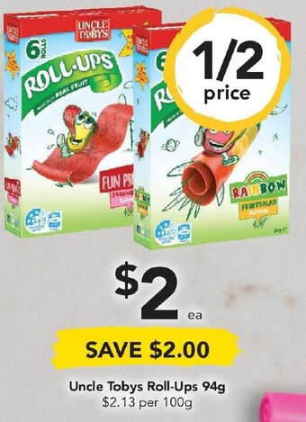 Drakes Uncle Tobys Roll-Ups 94g offer