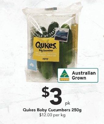 Drakes Qukes Baby Cucumbers 250g offer