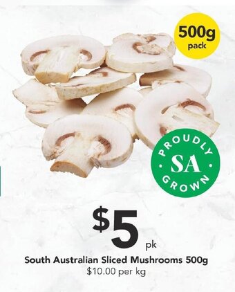 Drakes South Australian Sliced Mushrooms 500g offer