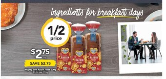Drakes Mighty Soft Raisin Toast 600g offer