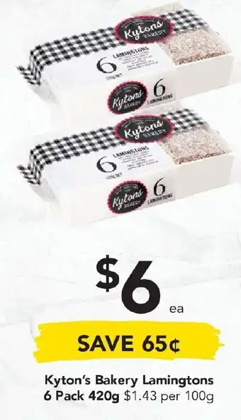 Drakes Kyton's Bakery Lamingtons 6 Pack 420g offer
