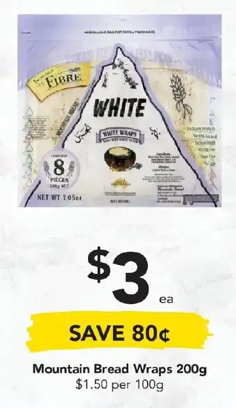 Drakes Mountain Bread Wraps 200g offer