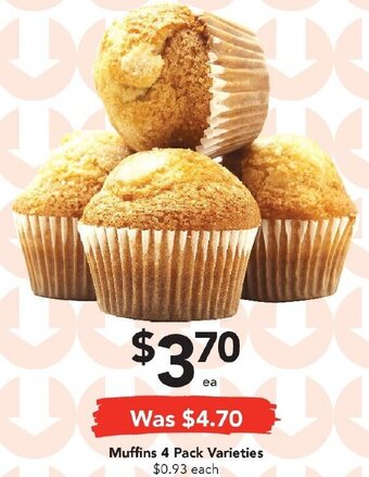 Drakes Muffins 4 Pack Varieties offer