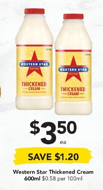 Drakes Western Star Thickened Cream 600ml offer