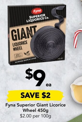 Drakes Fyna Superior Giant Licorice Wheel 450g offer