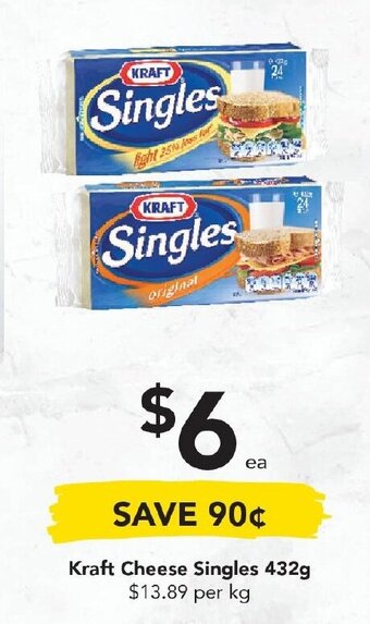 Drakes Kraft Cheese Singles 432g offer