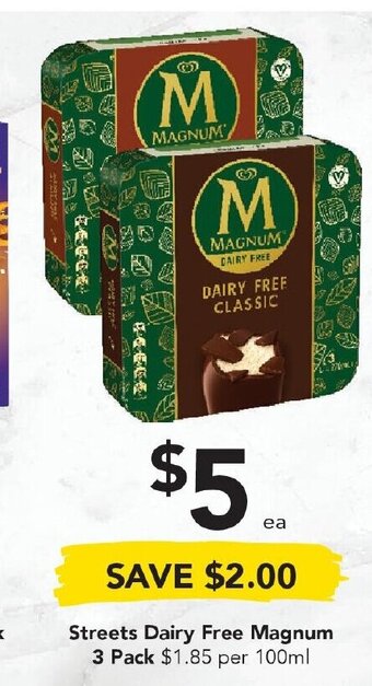 Drakes Streets Dairy Free Magnum 3 Pack offer
