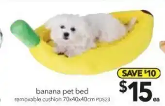 Cheap as Chips Banana Pet Bed offer