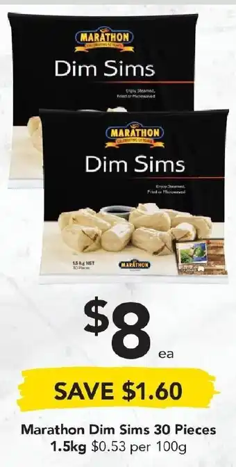 Marathon Dim Sims 30 Pieces 1.5kg