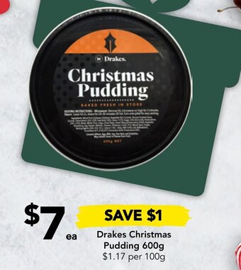 Drakes Christmas Pudding 600g