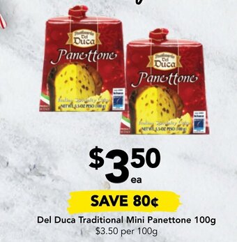 Drakes Del Duca Traditional Mini Panettone 100g offer