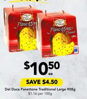Drakes Del Duca Panettone Traditional Large 908g offer