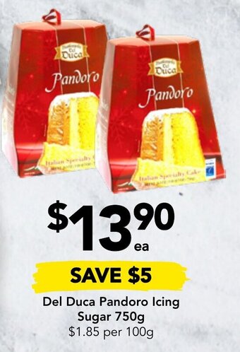 Drakes Del Duca Pandoro Icing Sugar 750g offer