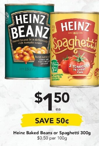 Drakes Heinz Baked Beans or Spaghetti 300g offer