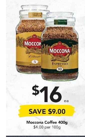 Drakes Moccona Coffee 400g offer
