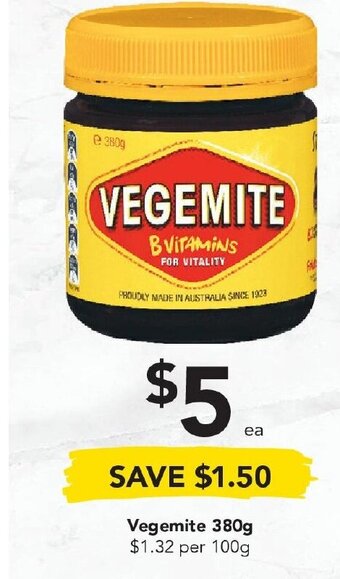 Drakes Vegemite 380g offer